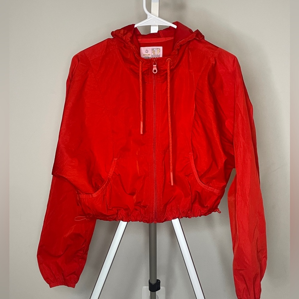 Aerie Vibrant Red Windbreaker